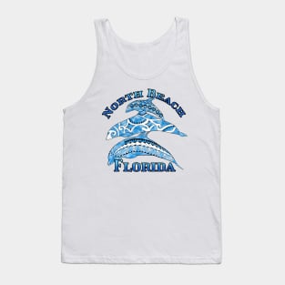 North Beach Florida Vacation Tribal Dolphins Tank Top